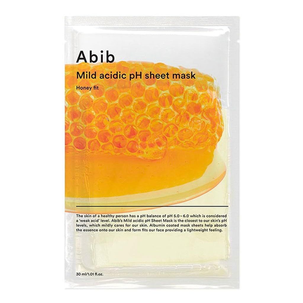 Abib Mild acidic pH Sheet Mask Honey Fit 30ml/1.01 fl.oz (6-sheets)