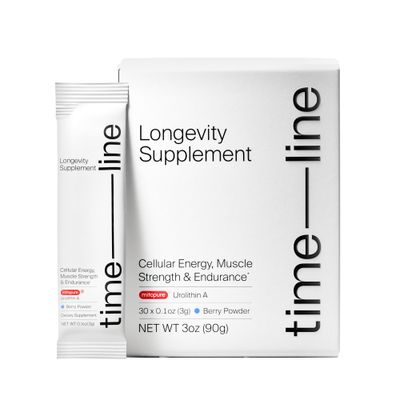 Timeline Mitopure Urolithin A - First Clinically Proven Supplement for Healthy Aging and Cellular Renewal - Mitoceutical for Muscle Strength and Longevity - 30 Sachets