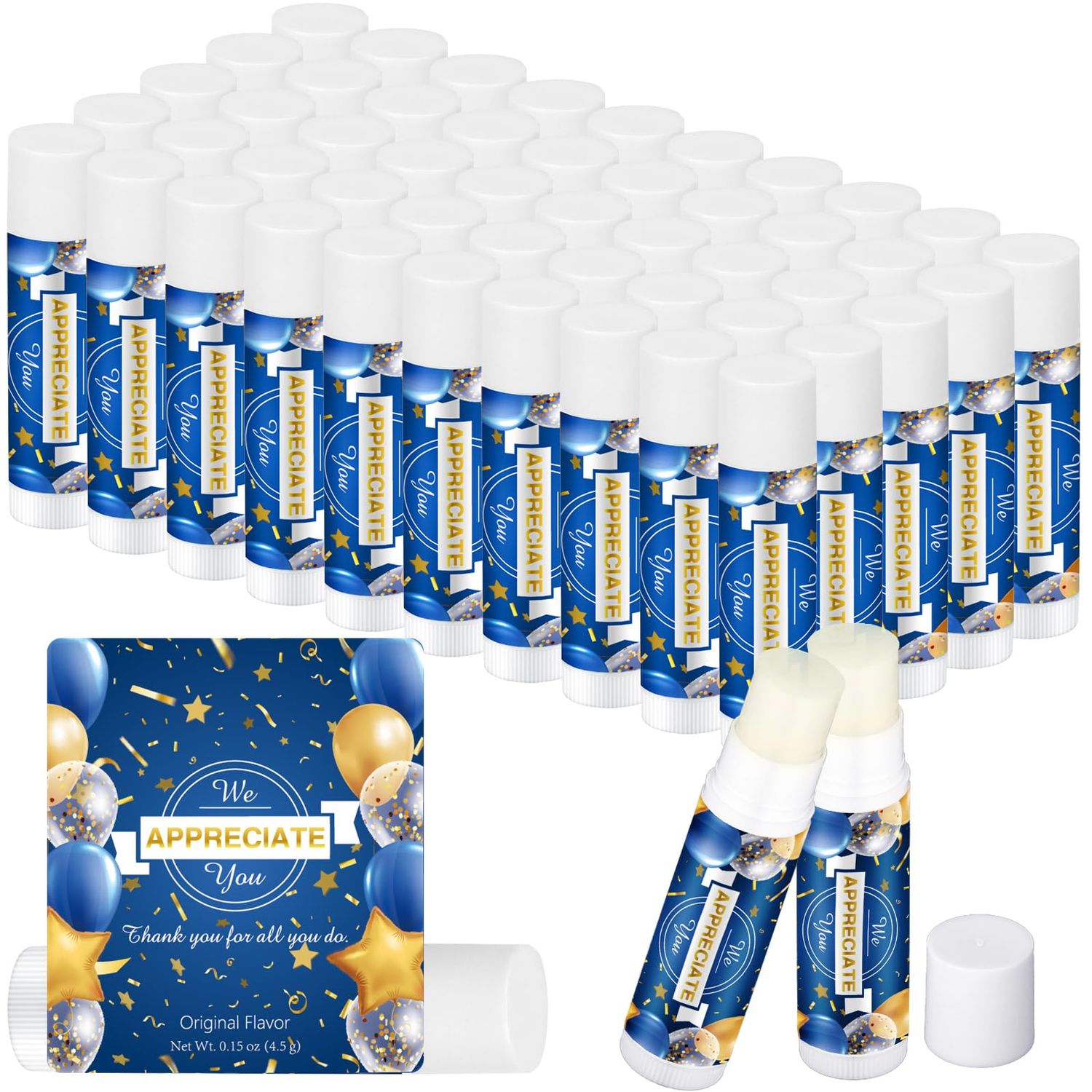 Siifert 50 Pack Housekeeping Appreciation Gifts Bulk Lip Balms Moisturizing Lip Balms Housekeeper Thank You Gifts Volunteer Staff Team Appreciation for Women Men You&#39;re the Balm(Appreciate)