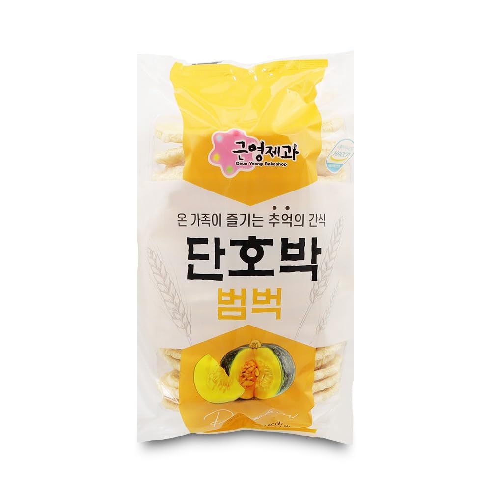 LENITH GY Korean Original Sweet Pumpkin Chips 100g Korean Popped Rice Cakes