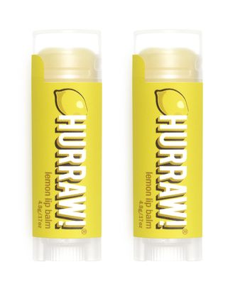 Hurraw! Lemon Lip Balm, 2 Pack: Organic, Certified Vegan, Cruelty and Gluten Free. Non-GMO, 100 Natural Ingredients. Bee, Shea, Soy and Palm Free. Made in USA