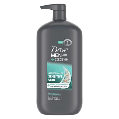 DOVE MEN CARE Body &amp; Face Wash Sensitive Skin For Hydrated, Smooth Skin - 30 oz