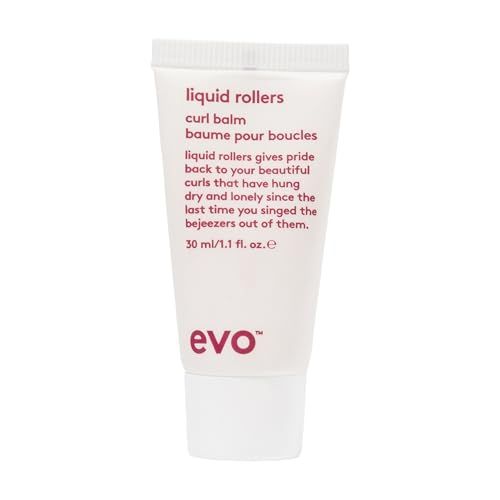 EVO Liquid Rollers Curl Balm - Hair Styling Balm - Enhances Natural Curls, Protects Frizz &amp; Improves Overall Condition - Travel Size, 30ml / 1.01fl.oz