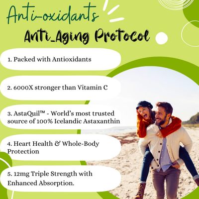 Advanced Bionetix Triple Strength AstaQuil Astaxanthin 12mg High Bioavailability Formula, 60 Softgels Organic Coconut Oil for Enhanced Absorption. Powerful Antioxidant for Eye, Joint &amp; Heart Health