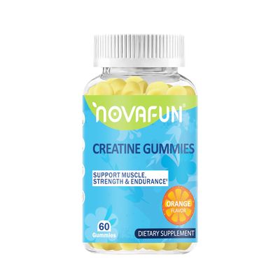 Novafun Creatine Supplements, 1500mg Creatine Monohydrate for Muscle Strength, Endurance, Workout Performance, Vegetarian &amp; Gluten-Free, Orange Flavor, 60 Count