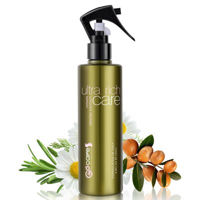 Bingocare Keratin Leave In Conditioner Spray - 1 Minute Hair Moisturizer with Argan Oil, Vitamin B5 Serum, Heat Protectant Perfume Mist for Anti-Frizz, Strengthening