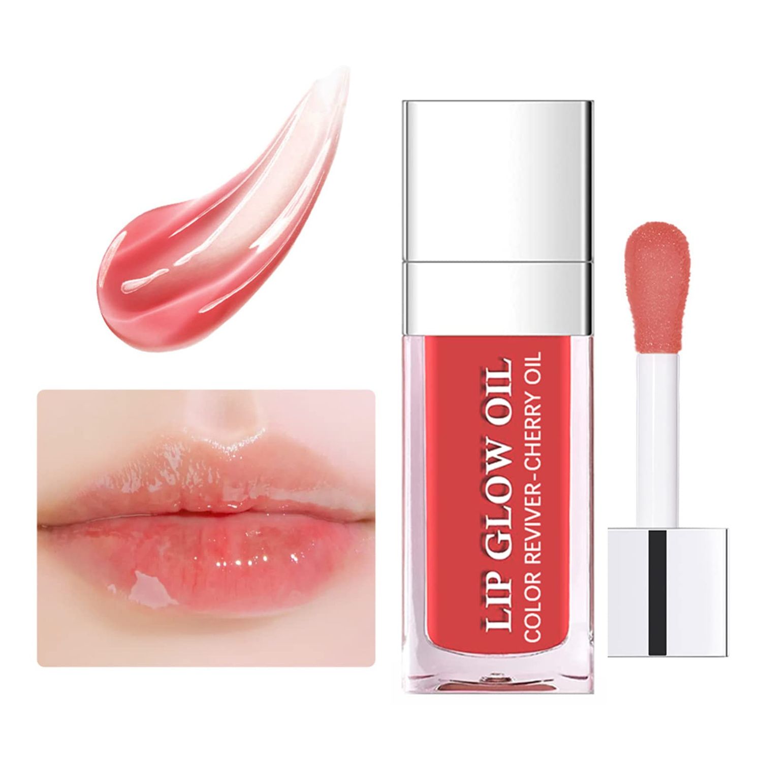 REDIZO Lip Glow Oil, Hydrating Lip Oil Tinted Lip Balm Transparent Lip Care, Plumping Lip Gloss, Long Lasting Moisturizing Transparent Lip Oil for Lip Care and Dry Lips (04 ROSEWOOD)