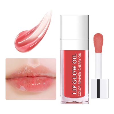 REDIZO Lip Glow Oil, Hydrating Lip Oil Tinted Lip Balm Transparent Lip Care, Plumping Lip Gloss, Long Lasting Moisturizing Transparent Lip Oil for Lip Care and Dry Lips (04 ROSEWOOD)