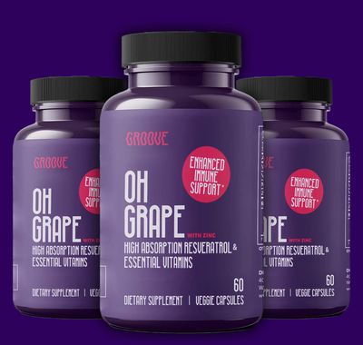 Oh Grape Resveratrol Supplement 525mg (60 Capsules) | Supports Cognitive Function, Heart Health &amp; Immune System | Powered with Zinc, Magnesium &amp; Other Essential Nutrients