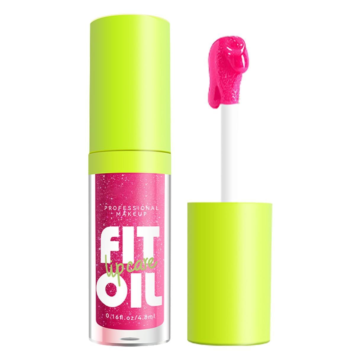 FYEBOO Hydrating Lip Oil, Big Brush Head Lip Glaze Shiny Transparent Lip Glow Oil, Nourishing &amp; Fresh Clear Smooth Lip Care Plumping Lip Oil ( 03)