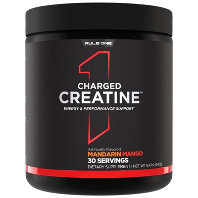 Rule 1 Charged Creatine - Multi-Function Workout Supplement with Creatine, Electrolyte, and Energy Blends for Intensity, Performance, &amp; Hydration Support (30 Servings, Mandarin Mango)