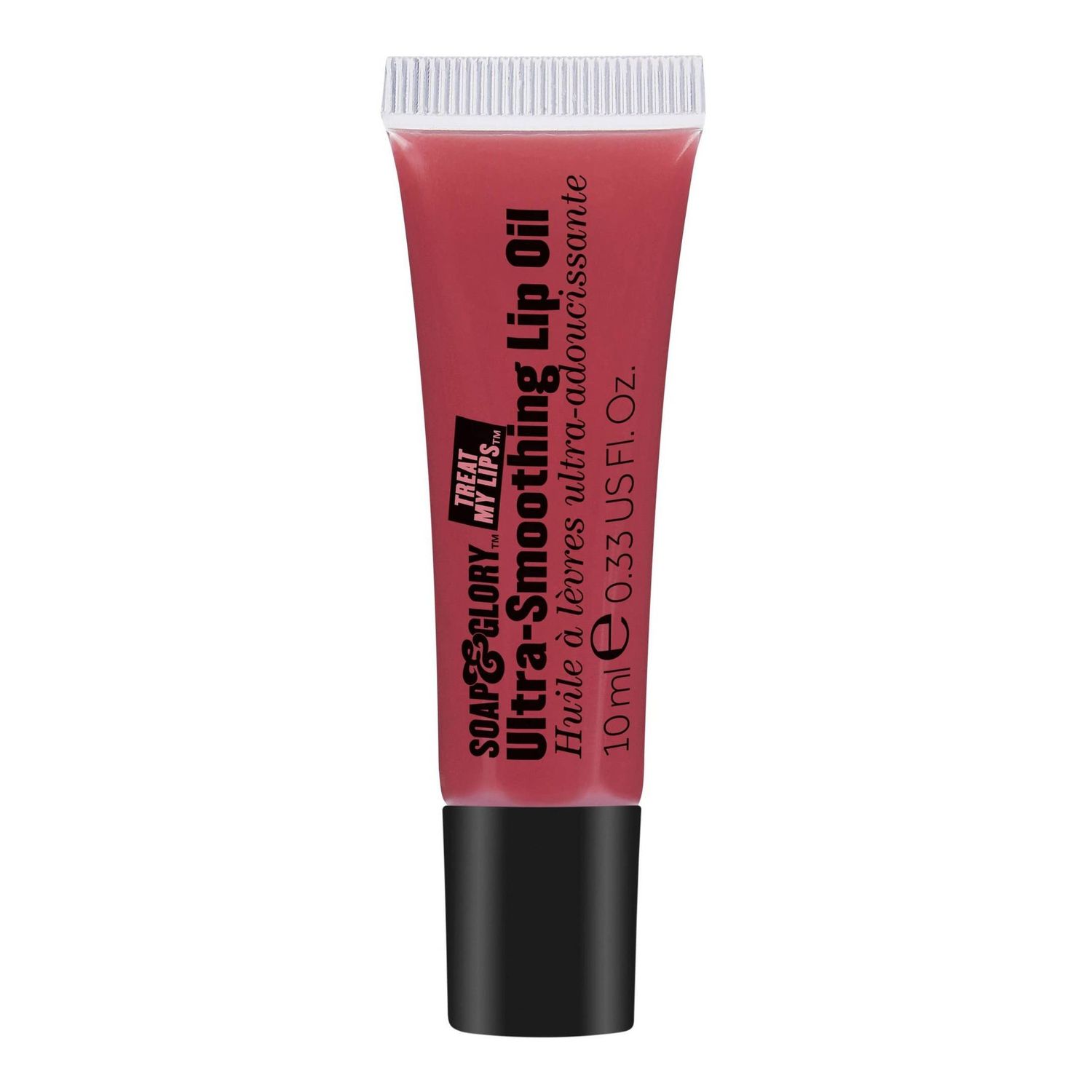 Soap &amp; Glory Treat My Lips Ultra-Smoothing Oil, Sheer Pink - Rosehip Oil Orchid Flower Extract Hydrating Treatment - Moisturizer for Fine Lines and Wrinkles Around Lips (10 ml)