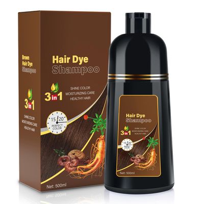 MOISTAR Dark Burgundy Hair Dye Shampoo - Instant Color Shampoo 3 in 1 for Gray Coverage, For Women and Men, Long-Lasting 500ML