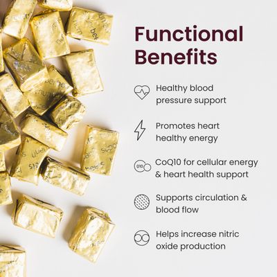 humanN SuperBeets Heart Chews Advanced - 3-in-1 Formula with Beetroot, Grape Seed Extract, &amp; CoQ10, 60 Count