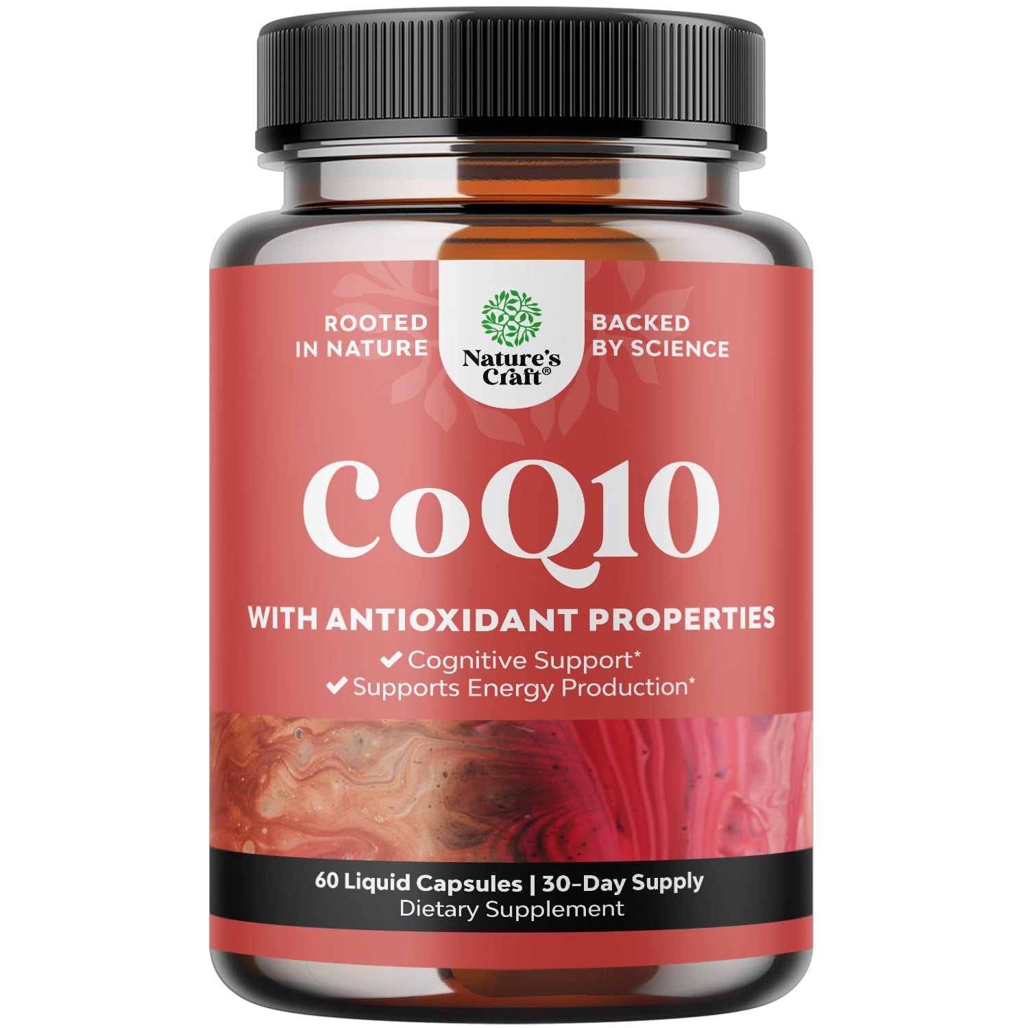 CoQ10 200mg per Serving Liquid Capsules Supplement - High Absorption Coenzyme Q10 200mg per Serving Heart Health and Potent Energy Support - Co Q10 Supplement for Fertility and Immune System Support