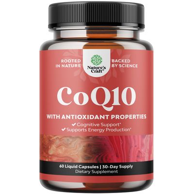 CoQ10 200mg per Serving Liquid Capsules Supplement - High Absorption Coenzyme Q10 200mg per Serving Heart Health and Potent Energy Support - Co Q10 Supplement for Fertility and Immune System Support