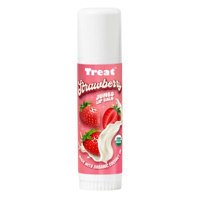 TREAT BEAUTY Organic Strawberry Lip Balm, 0.5 OZ