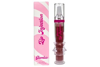 Glam Lux Lip Injection Fake A Lip Flip! (Bussin&#39; Lips) Plumping Gloss, Lip Plumping Booster Syringe Fuller Lips Instantly, Natural Lip Enhancer, Volumizes, Plump &amp; Pout Girls &amp; Women