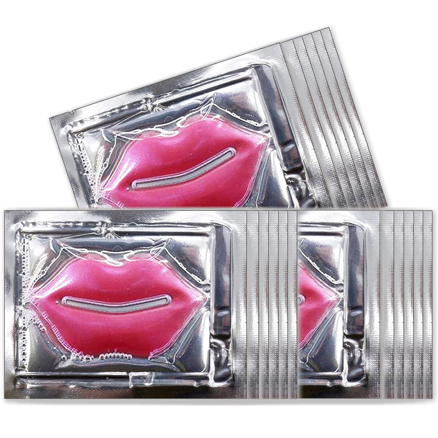Permotary 30 PCS Collagen Lip Mask Crystal Lip Care Gel Pads for Moisturizing &amp; Reducing Chapped, Smoothing Lip Fine Lines-Lip Patches for Firms &amp; Hydrate and Plump Your Lips