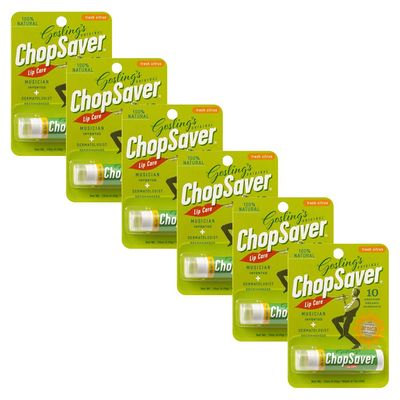 Gosling&#39;s Original ChopSaver Lip Care, All Natural Hydrating Lip Balm, Chapstick for Musicians and More, Effective Relief for Dry, Cracked Lips and Skin, Made in USA, 0.15 Oz (Pack of 6)