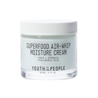 Youth To The People Superfood Air-Whip Moisture Cream - Kale Green Tea Face Moisturizer, Hydrates Up to 48HR for Plump, Glowing Skin, Formulated With Hyaluronic Acid, Non-Greasy - 2 Fl Oz