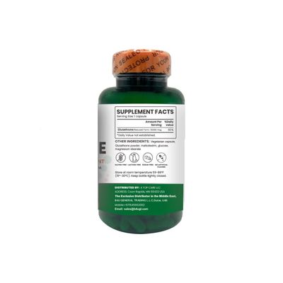 H4U Premium Glutathione Supplement - 50000 mcg Capsules - Antioxidant Support for Liver Health, Skin Whitening, and Anti-Aging - 60 Count - Gluten-Free, Non-GMO