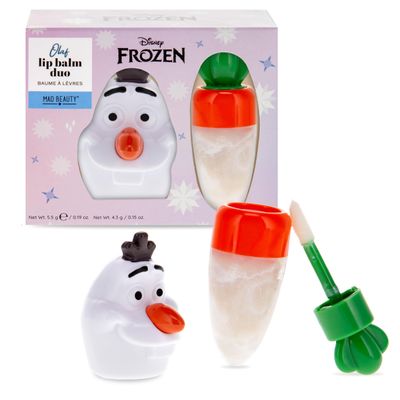 Disney Frozen Lip Balm Duo - Mad Beauty - Olaf Moisturizing Lip Care with Frosted Berries Scent | Fun Beauty Gifts for Women, Adults, and Kids