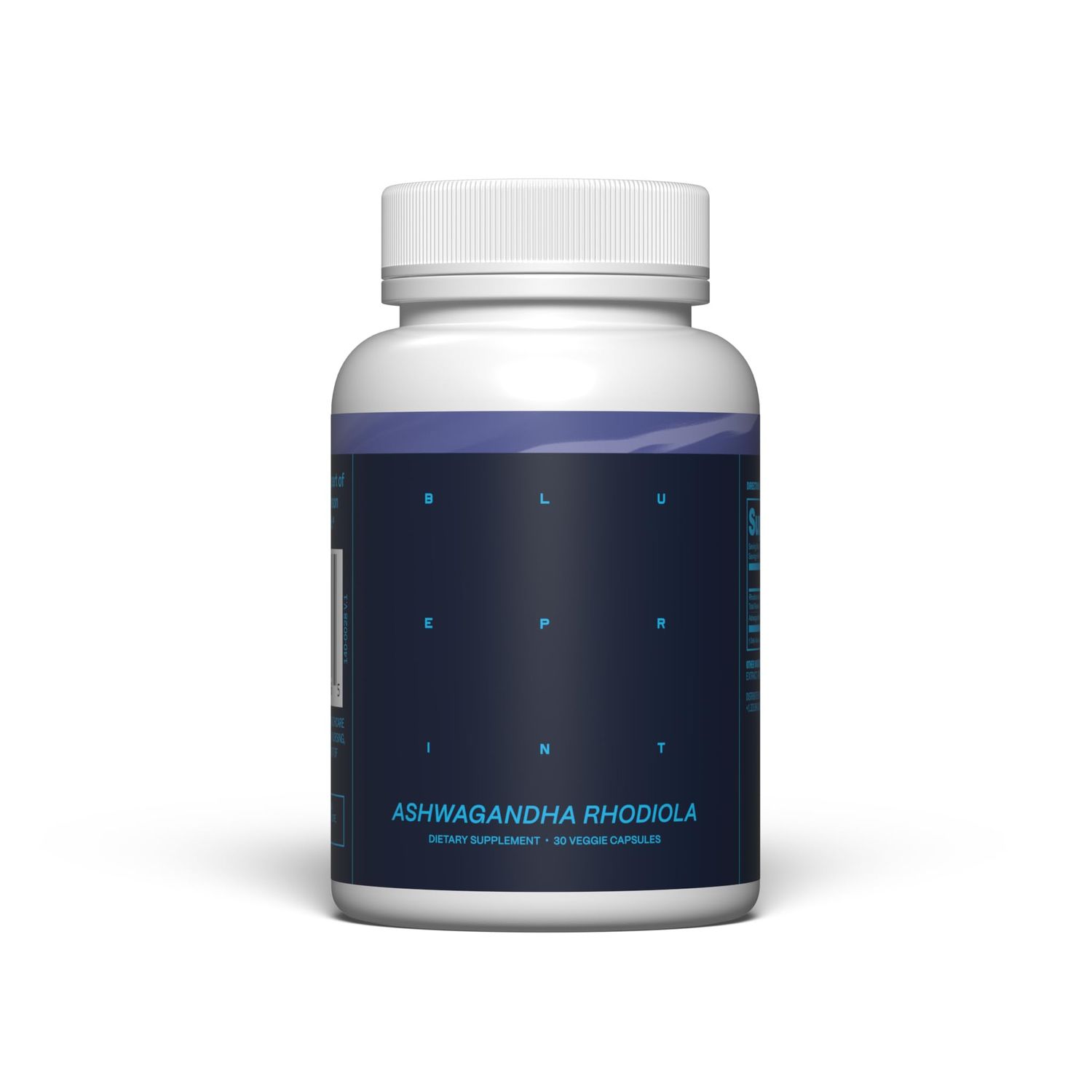 Blueprint Bryan Johnson Ashwagandha &amp; Rhodiola Longevity Adaptogen Supplement - 600mg Ashwagandha, 300mg Rhodiola Rosea Extract (3 Rosavins/1 Salidroside) - Supports Calm, Energy&amp;Cognition - Non-GMO