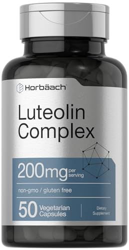 Horbach Luteolin Complex Supplement | with Rutin | 50 Capsules | Vegetarian, Non-GMO &amp; Gluten Free Flavonoid Formula