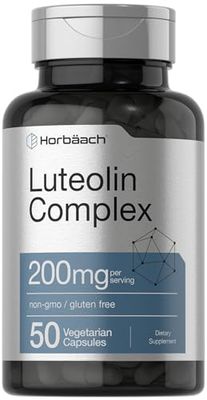Horbach Luteolin Complex Supplement | with Rutin | 50 Capsules | Vegetarian, Non-GMO &amp; Gluten Free Flavonoid Formula