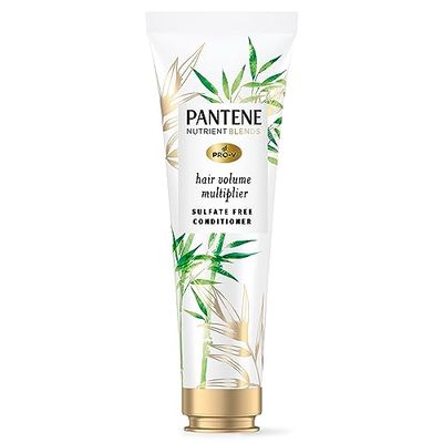 Pantene Sulfate Free Conditioner, Volumizing conditioner for fine or flat hair with Bamboo, Color Safe, 8.0 oz