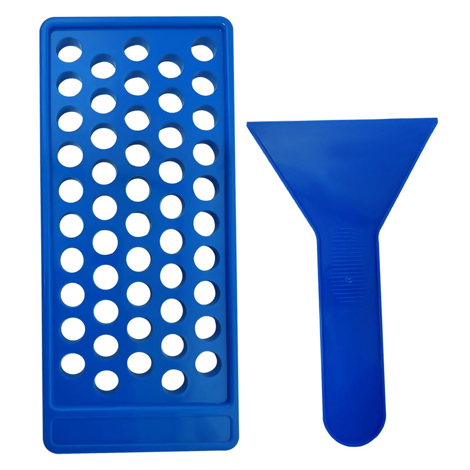 DIY Lip Balm Filling Tray and Spatula, 1 Pack with Blue Color