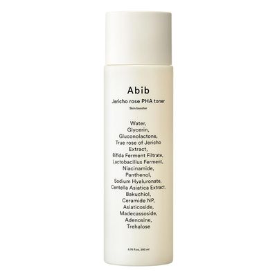 Abib Jericho Rose PHA Toner Skin Booster 6.76 fl oz / 200 ml, Toner with Rose of Jericho Extract for Improvement of Skin Elasticity and Skin Texture
