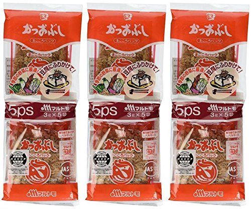 Marutomo Dried Shaved Bonito Flakes, 0.1oz x 5count, 3 Pack