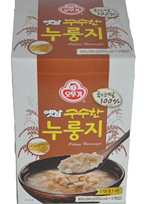 Ottogi Scorched Rice Chips - Korean Nurungji Snack, 2.1oz (60g) 5 Packs, Crispy &amp; Savory Traditional Rice Cracker