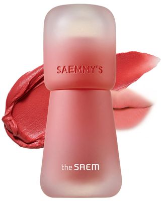 THESAEM Saemmy&#39;s Crema Velvet Tint 03 Peach Brew - Matte Lip Cream Velvet Finish Lip Makeup with Natural Plumping Effect - Long Lasting Smooth Fluffy Lips, 0.1oz.