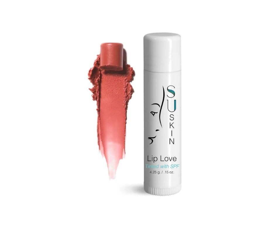 Su-Skin Tinted Mineral SPF Lip Balm Lip Love - All Natural Lip Care with UVA/UVB Protection