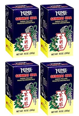 J-BASKET Genmai Cha Green Tea and Roasted Brown Rice, 10-Ounce Boxes (Pack of 4)
