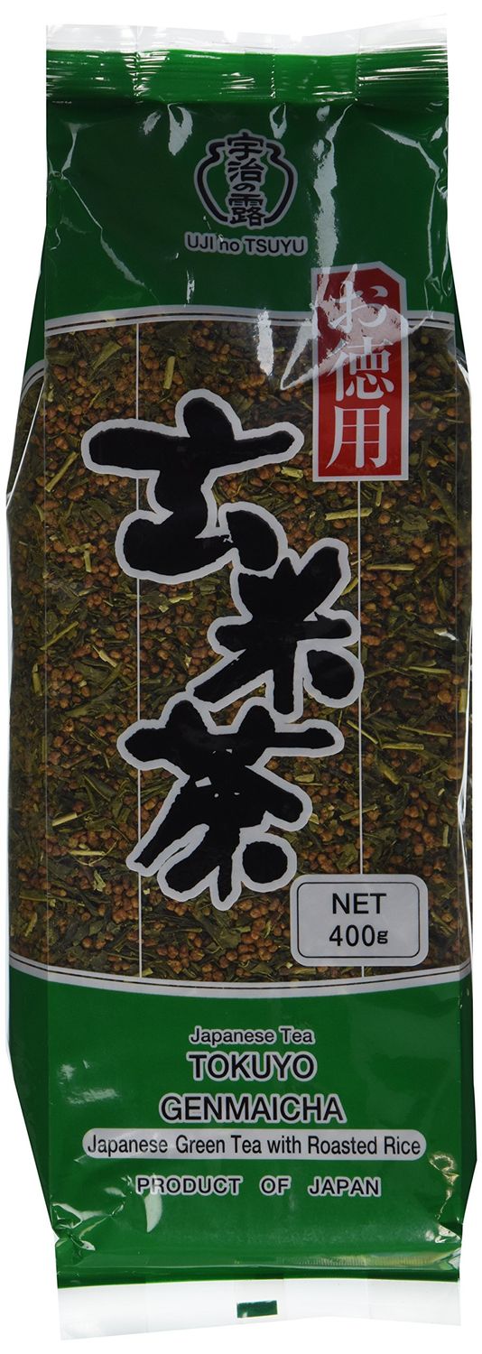 Ujinotsuyu Japanese Loose Brown Rice Green Tea - Twin Packs - 2x 14.01 Oz - Genmai Cha (Genmaicha)