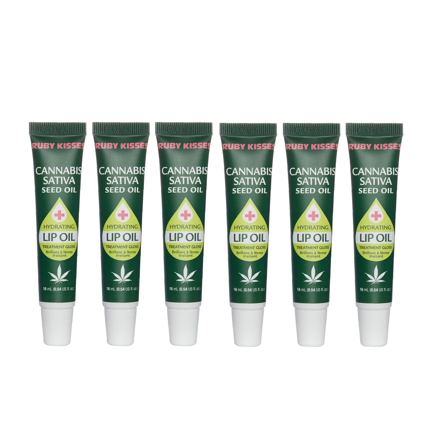 Ruby Kisses Hydrating Lip Oil Cannabis Sativa Hemp Seed RLO04D1 (6 PACK)