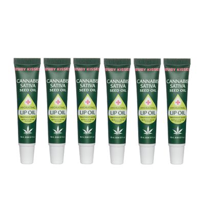Ruby Kisses Hydrating Lip Oil Cannabis Sativa Hemp Seed RLO04D1 (6 PACK)