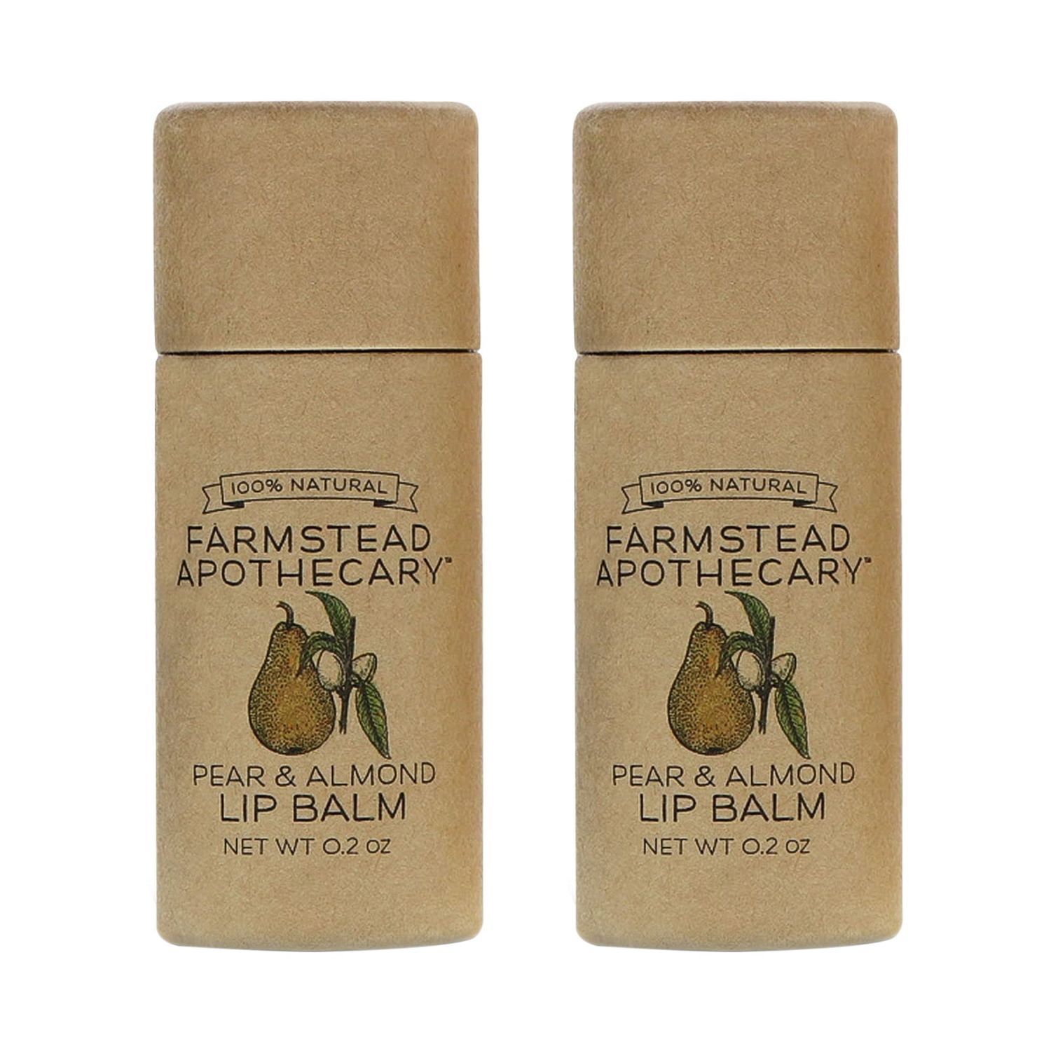Farmstead Apothecary Lip Balm (Pear &amp; Almond, 2 Pack)