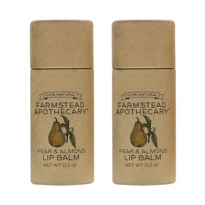 Farmstead Apothecary Lip Balm (Pear &amp; Almond, 2 Pack)