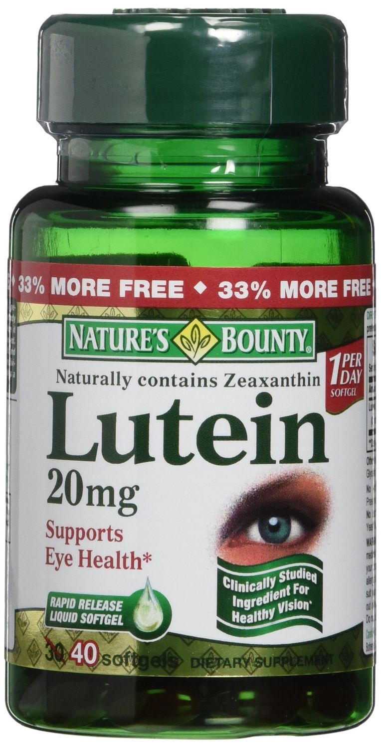 Nature&#39;s Bounty Lutein 20 mg 40 Softgels (Pack of 2)