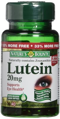 Nature&#39;s Bounty Lutein 20 mg 40 Softgels (Pack of 2)