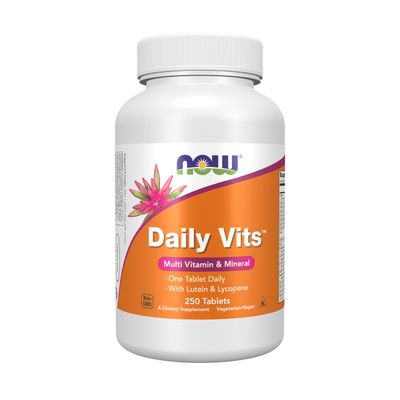 NOW Foods Supplements, Daily Vits, One Tablet Daily with Lutein &amp; Lycopene, 250 Tablets