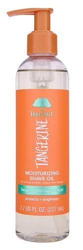 Tree Hut Bare Tangerine Moisturizing &amp; Hydrating Bare Shave Oil | Made with Soothing Jojoba Oil | Gel-to-Oil Formula Helps Prevent Razor Bumps, Ingrown Hairs, &amp; Skin Irritation | 7.7 fl oz.