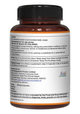 Pure Nutrition Curcumin Turmeric Supplement, 95 Curcuminoids &amp; Piperine 95 | Supports Inflammation Response| Non-GMO | 60 Veg Capsules