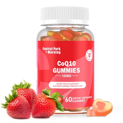 Central Park Morning Coenzyme Q10 Supplement, CoQ10 Gummies Antioxidant for Heart Health Support &amp; Energy