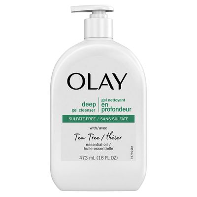 Olay Deep Gel Cleanser with Tea Tree Essential Oil, 16 Oz